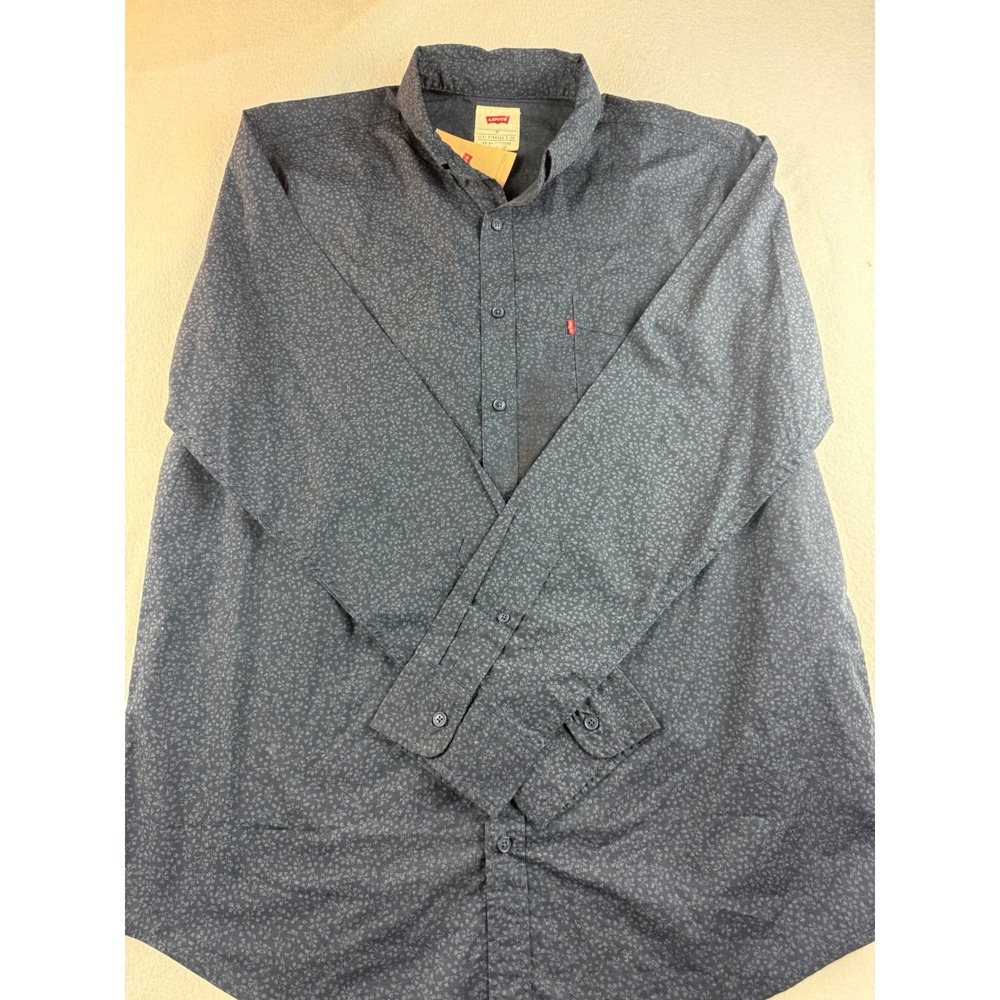 Levi's Mens Button Down Shirt Long Sleeve Blue Floral‎ Print LT New with Tags